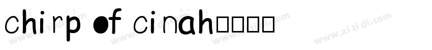 chirp of cinah字体转换